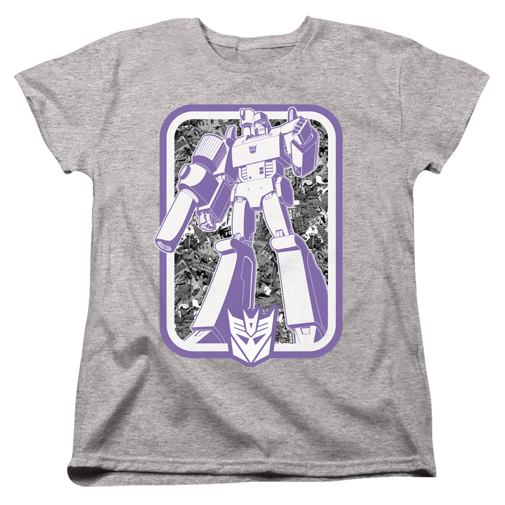 Transformers Womens T-Shirt Megatron Stance Heather Tee