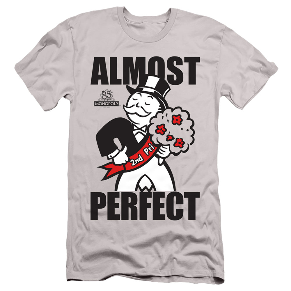 Monopoly Slim Fit T-Shirt Almost Perfect Silver Tee