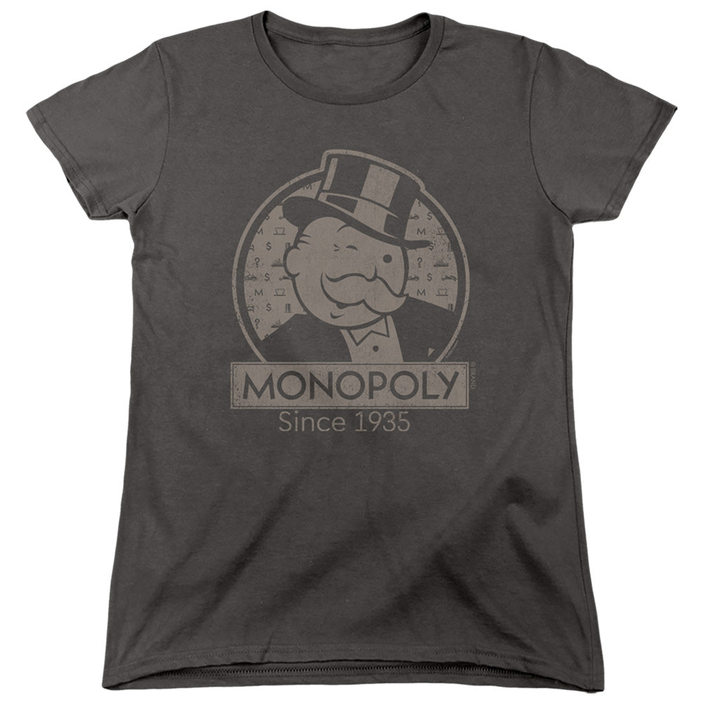 Monopoly Womens T-Shirt 85th Anniversary Charcoal Tee