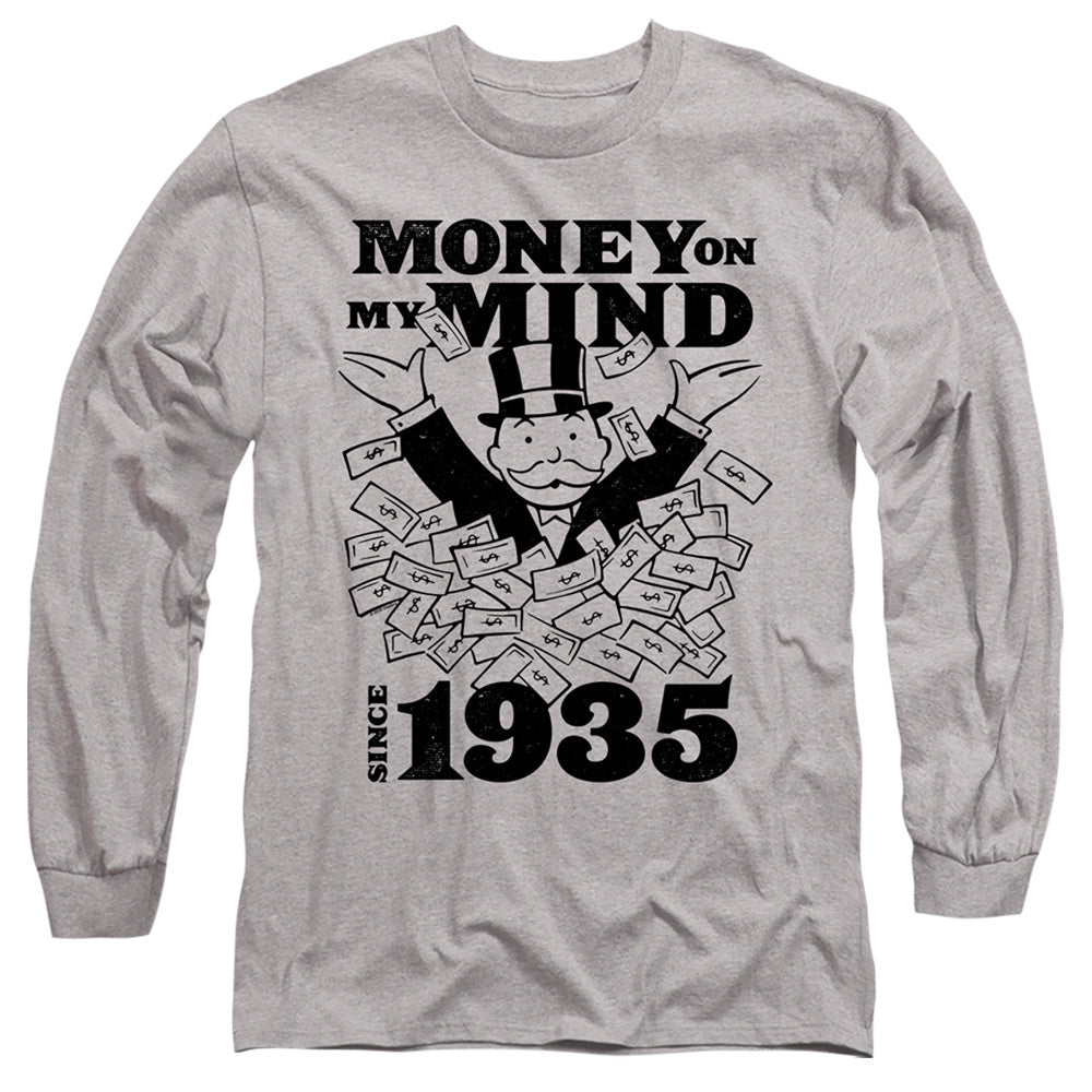 Monopoly Long Sleeve T-Shirt Money on My Mind Athletic Heather Tee