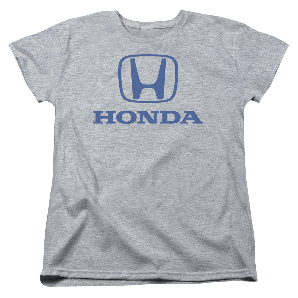 Honda Womens T-Shirt Blue Standard Logo Heather Tee