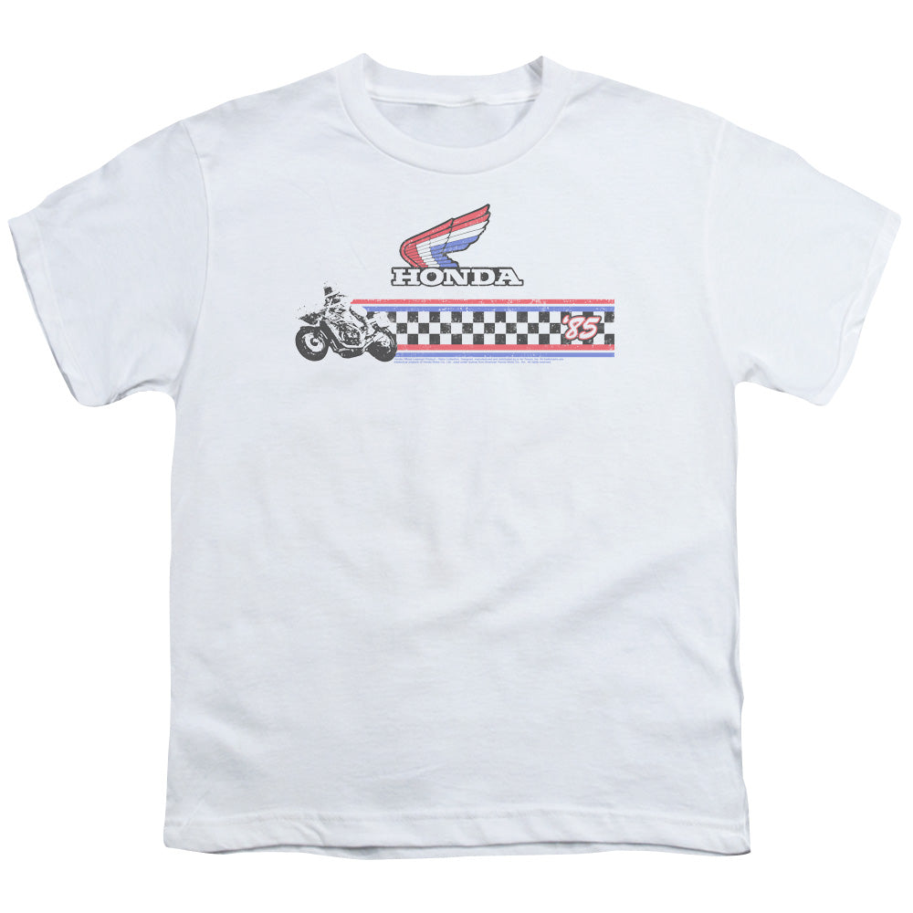 Honda Kids T-Shirt '85 Classic Red White Blue Logo White Tee