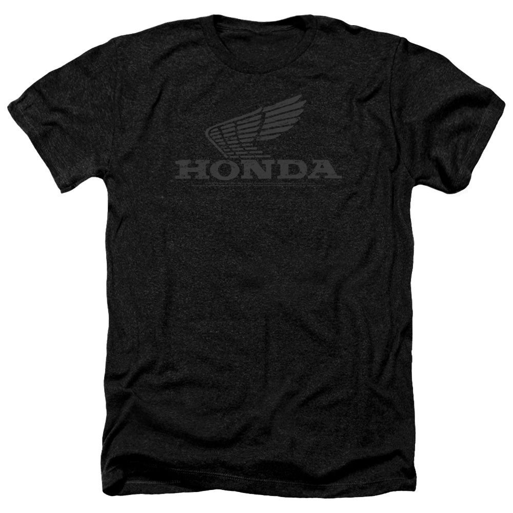 Honda Heather T-Shirt Distressed Vintage Grey Wing Black Tee