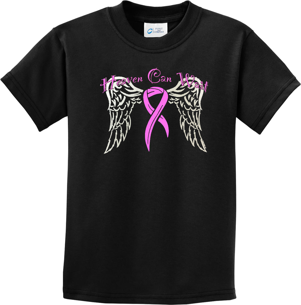 Kids Breast Cancer T-shirt Heaven Can Wait Youth Tee