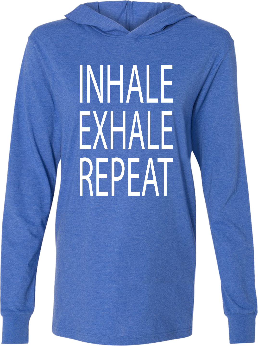 Inhale Exhale Repeat Lightweight Yoga Hoodie Tee Shirt