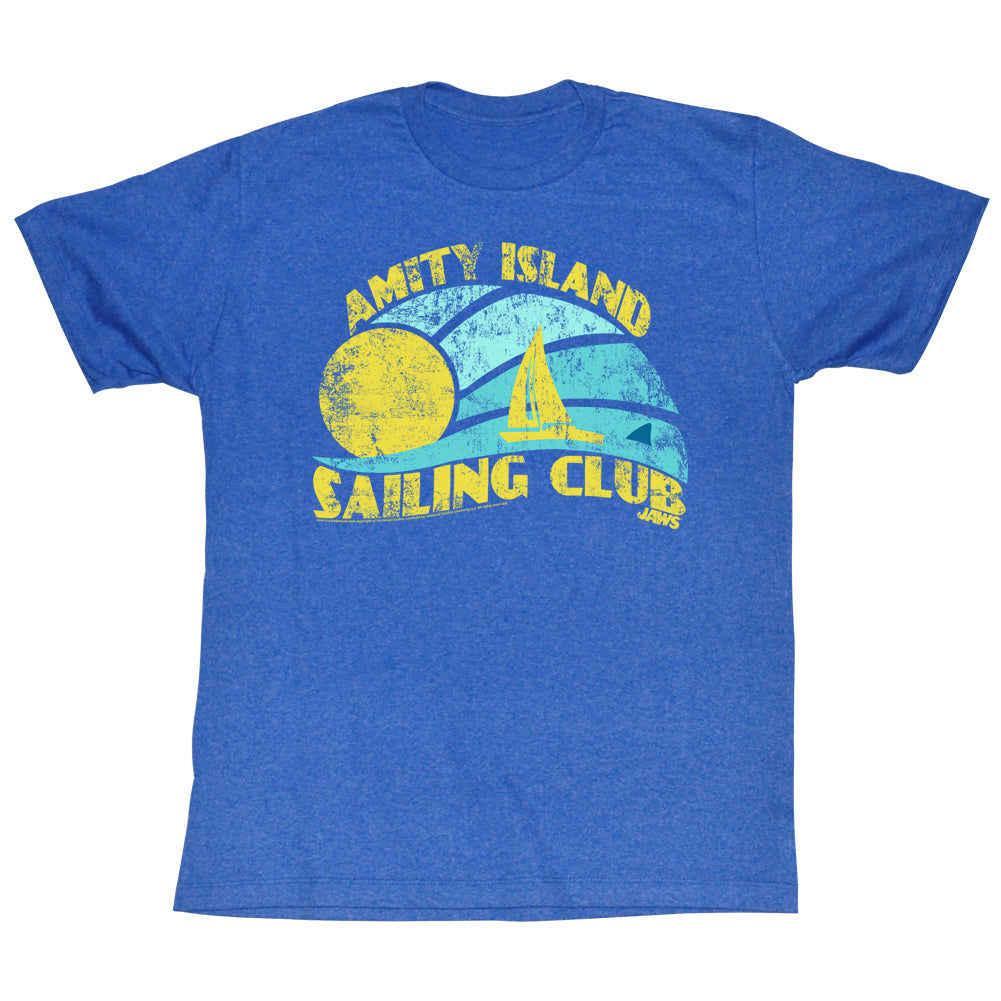 Jaws T-Shirt Amity Island Sailing Club Royal Heather Tee