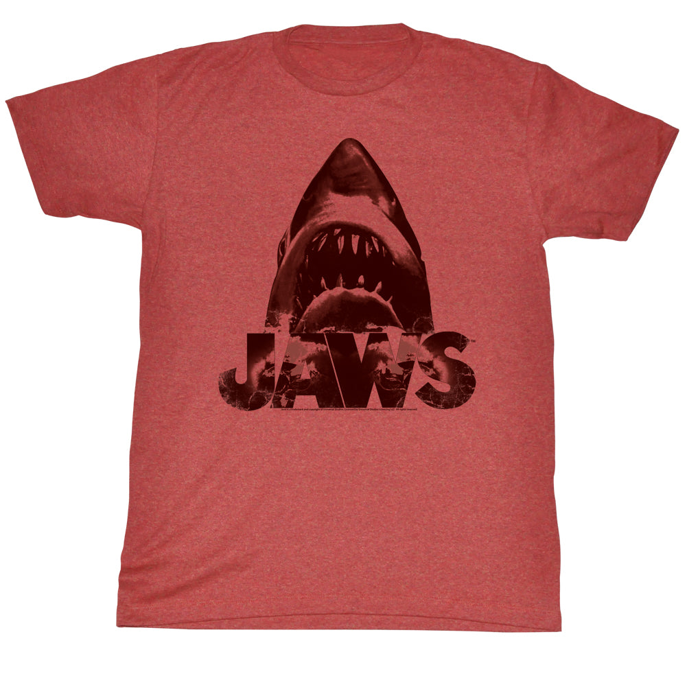 Jaws T-Shirt Shark Red Burnt Red Heather Tee