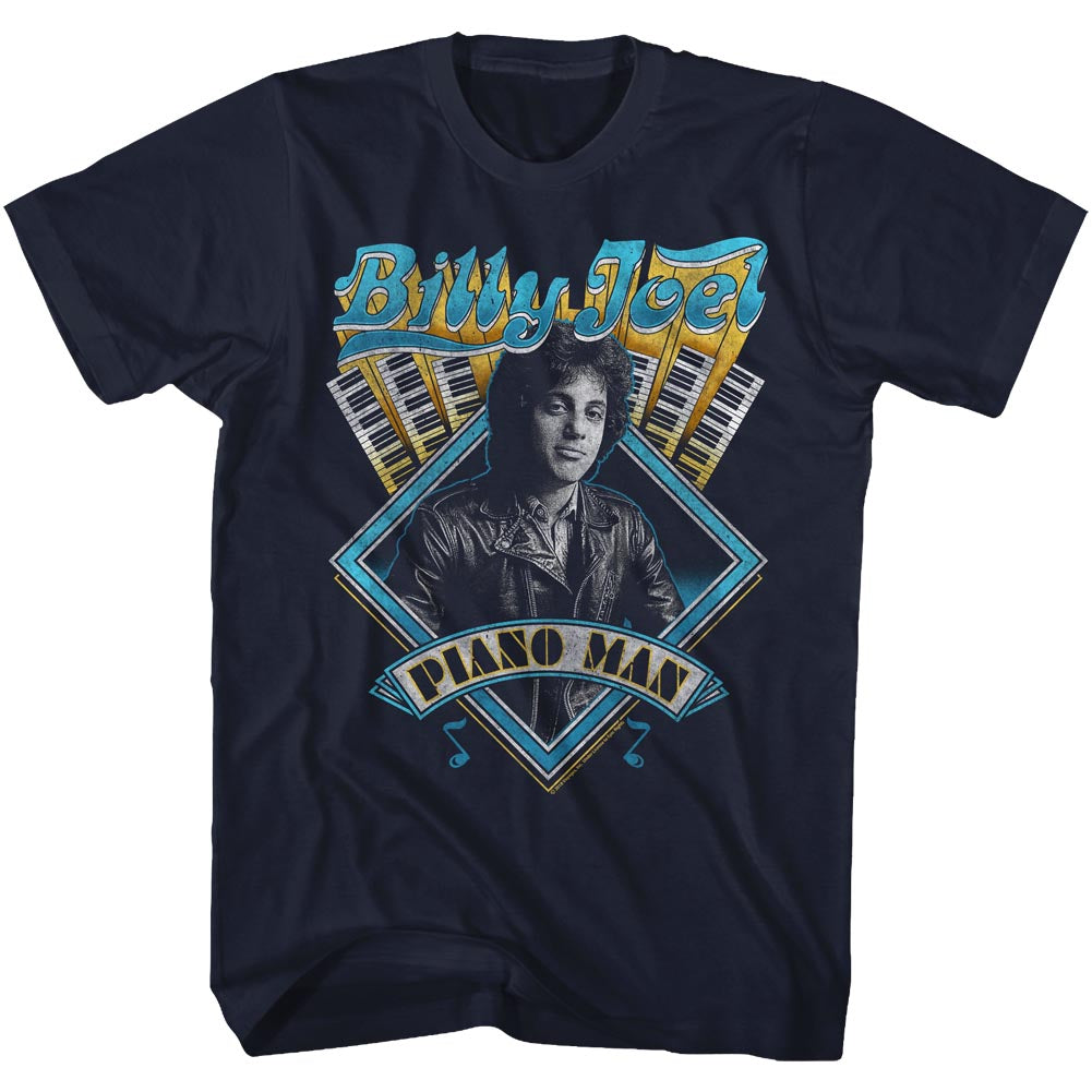 Billy Joel T-Shirt Piano Man Navy Tee