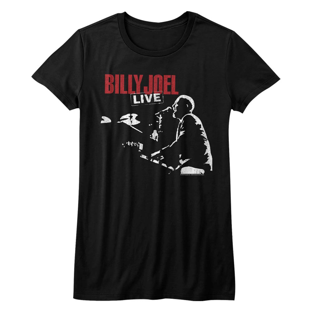 Billy Joel Juniors T-Shirt Live Black Tee