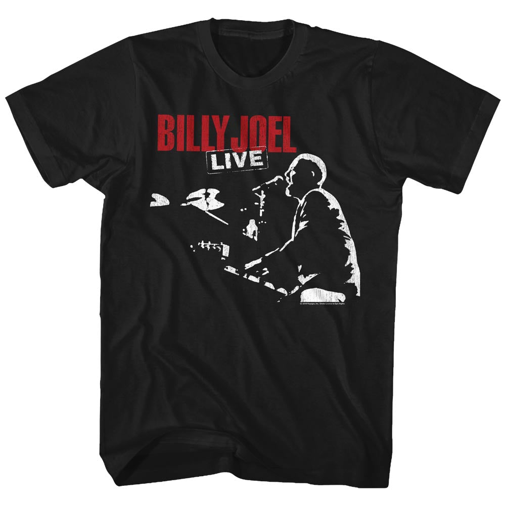 Billy Joel Tall T-Shirt Live Black Tee