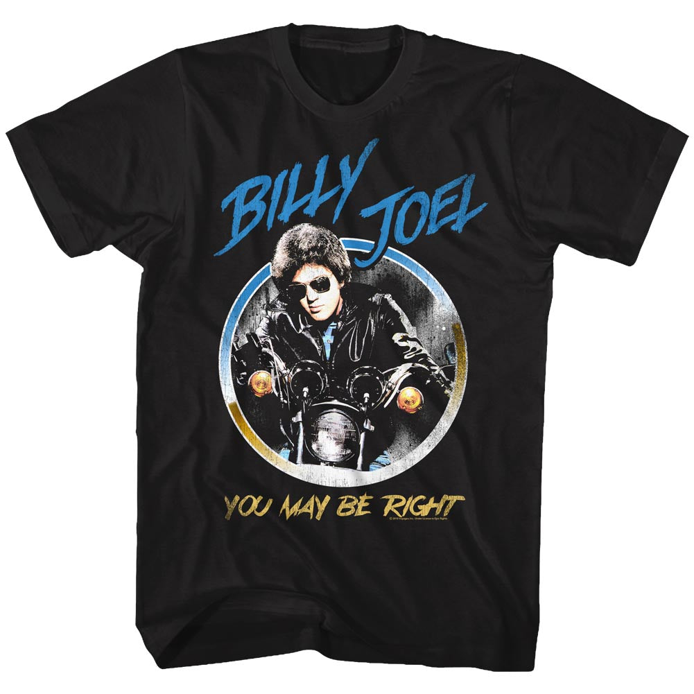 Billy Joel T-Shirt You May Be Right Circle Black Tee