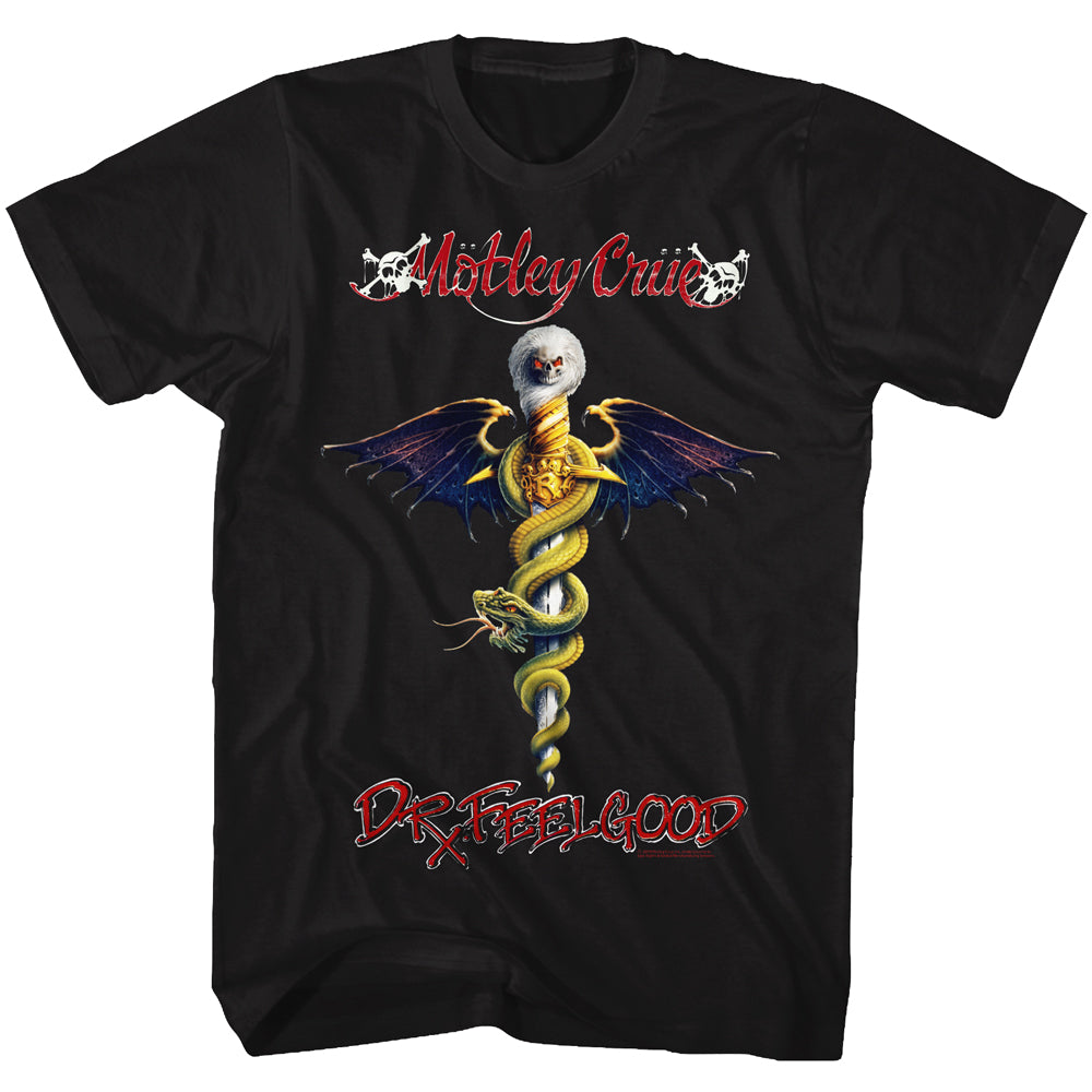 Motley Crue Dr Feelgood Adult Black Tee Shirt