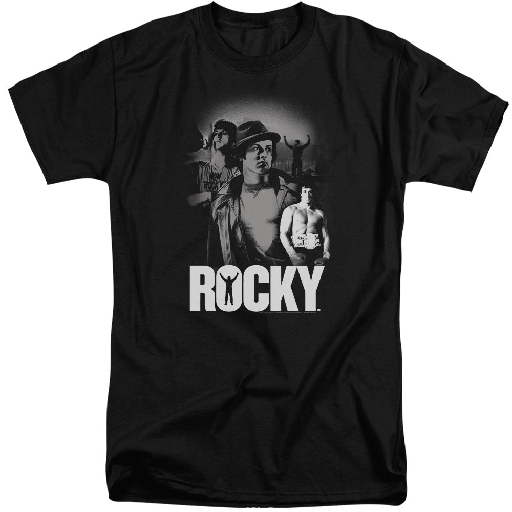 Rocky Tall T-Shirt Champion Collage Black Tee