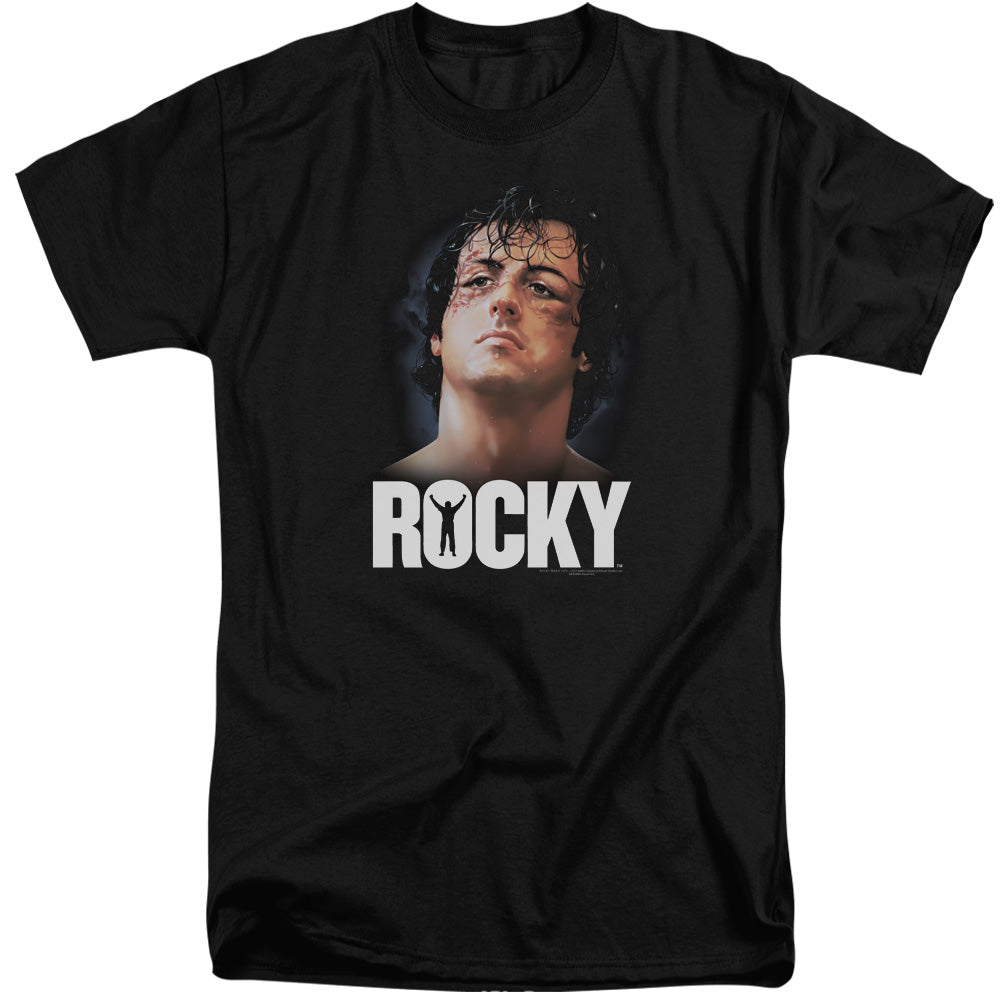 Rocky Tall T-Shirt Close Up Black Tee