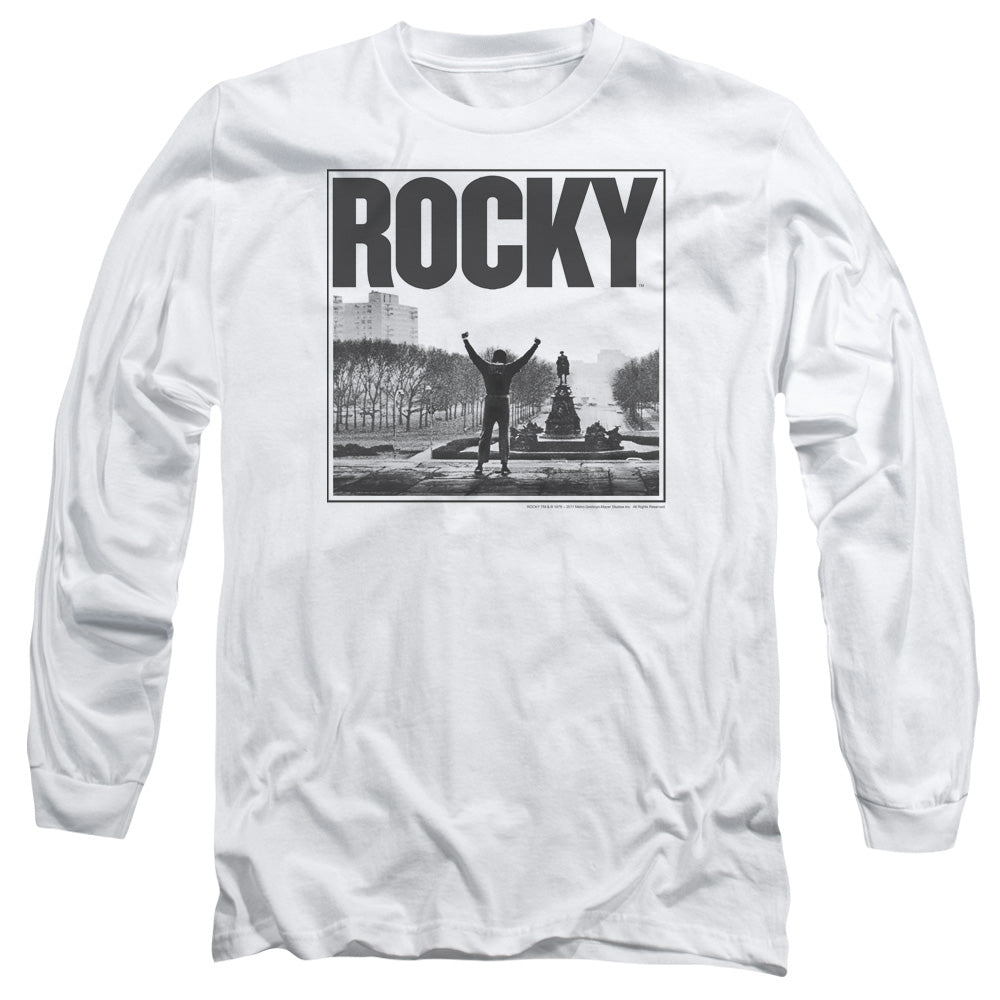 Rocky Long Sleeve T-Shirt Top of the Stairs White Tee