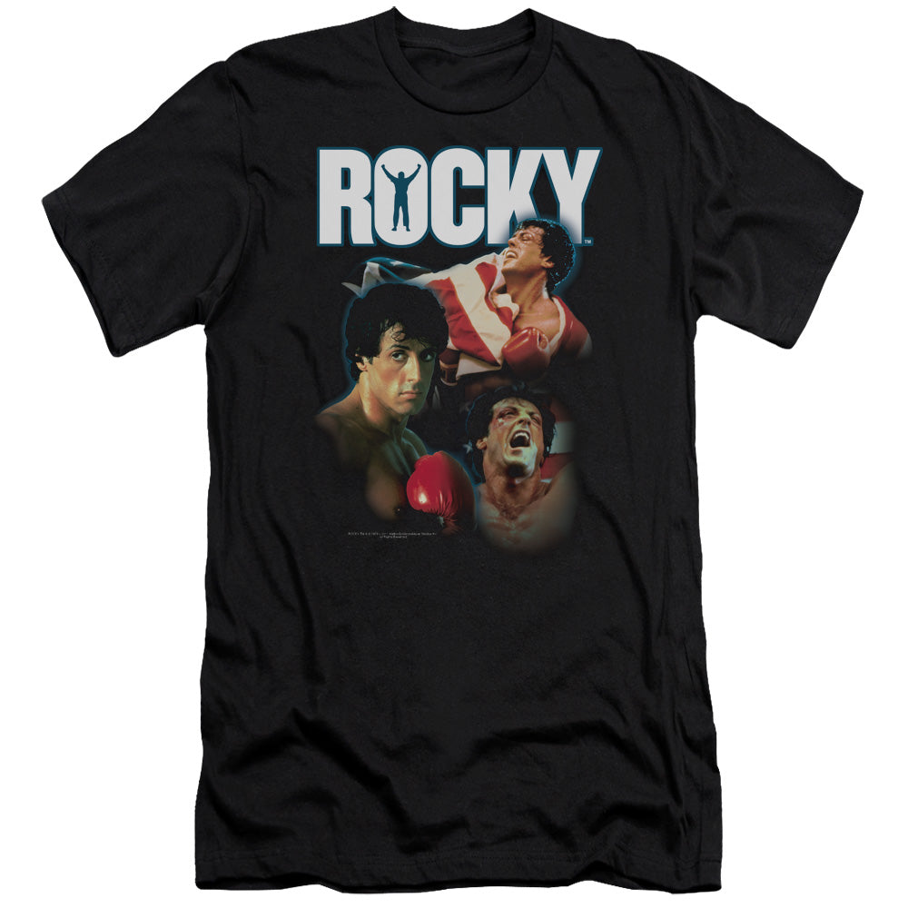 Rocky Premium Canvas T-Shirt I Did It Collage Black Tee