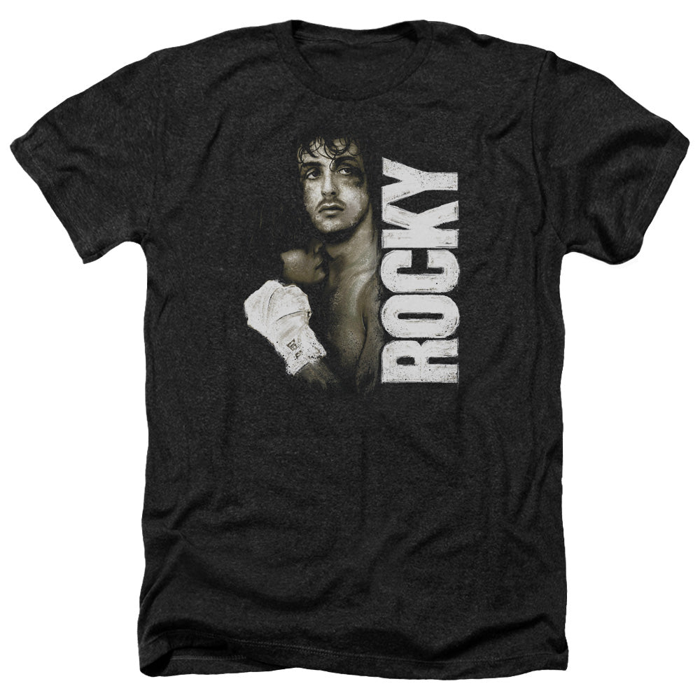 Rocky Heather T-Shirt Serious Portrait Black Tee