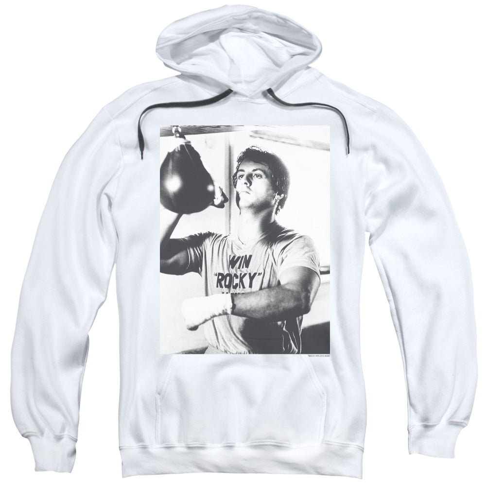 Rocky Hoodie Training Portrait White Hoody