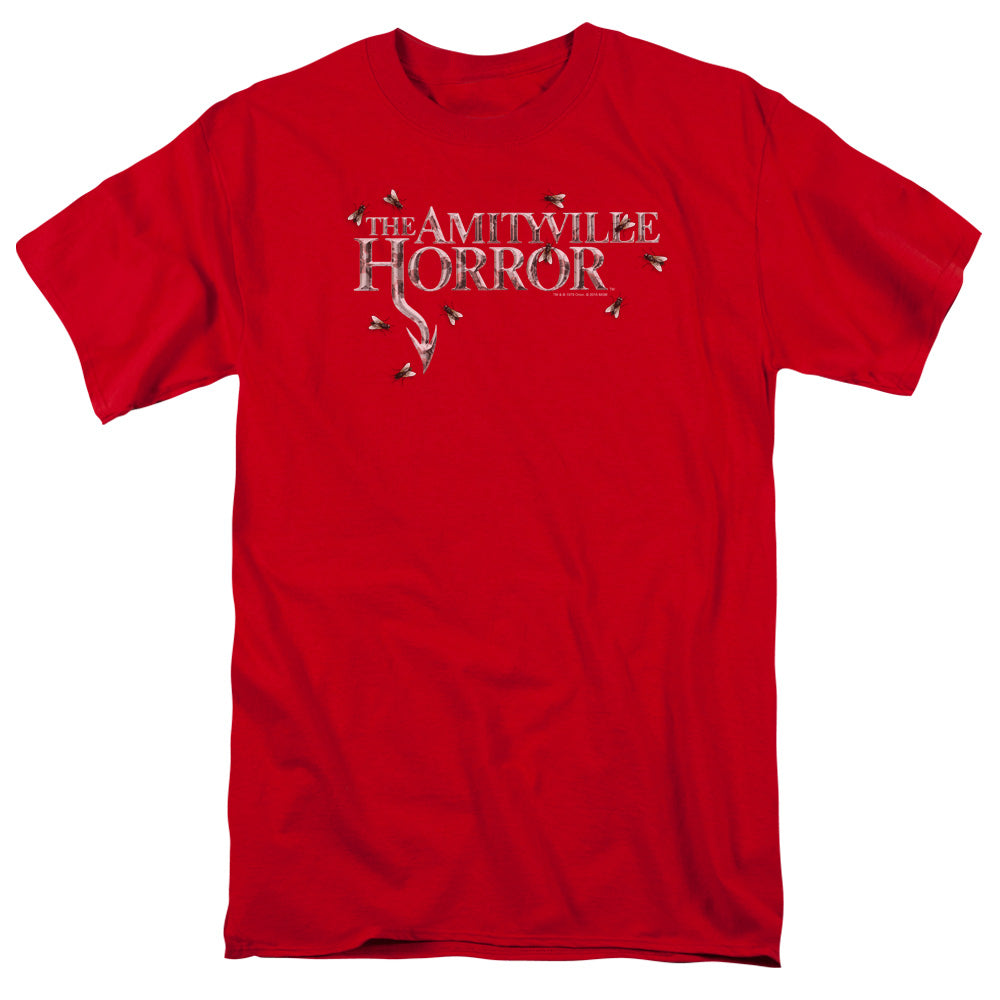 Amityville Horror T-Shirt Flies Logo Red Tee