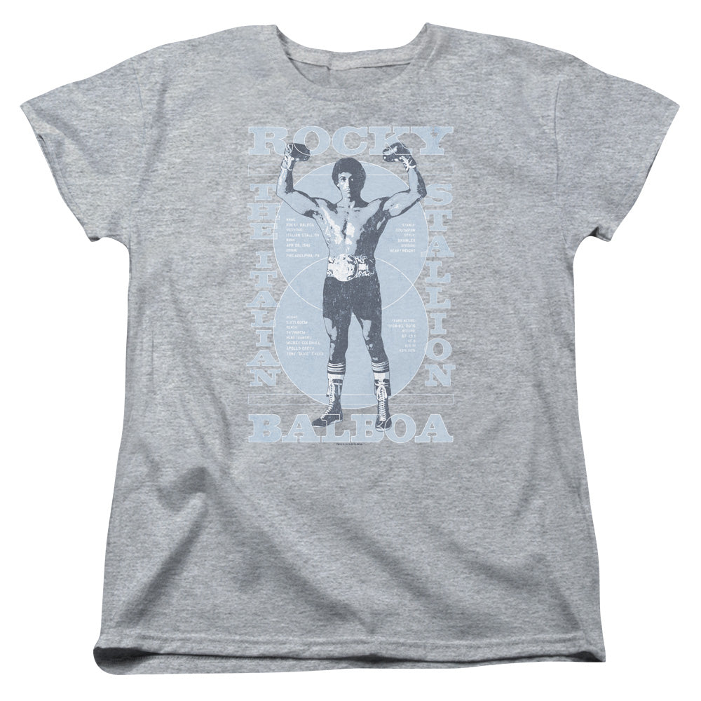 Rocky Womens T-Shirt Flexing Athletic Heather Tee