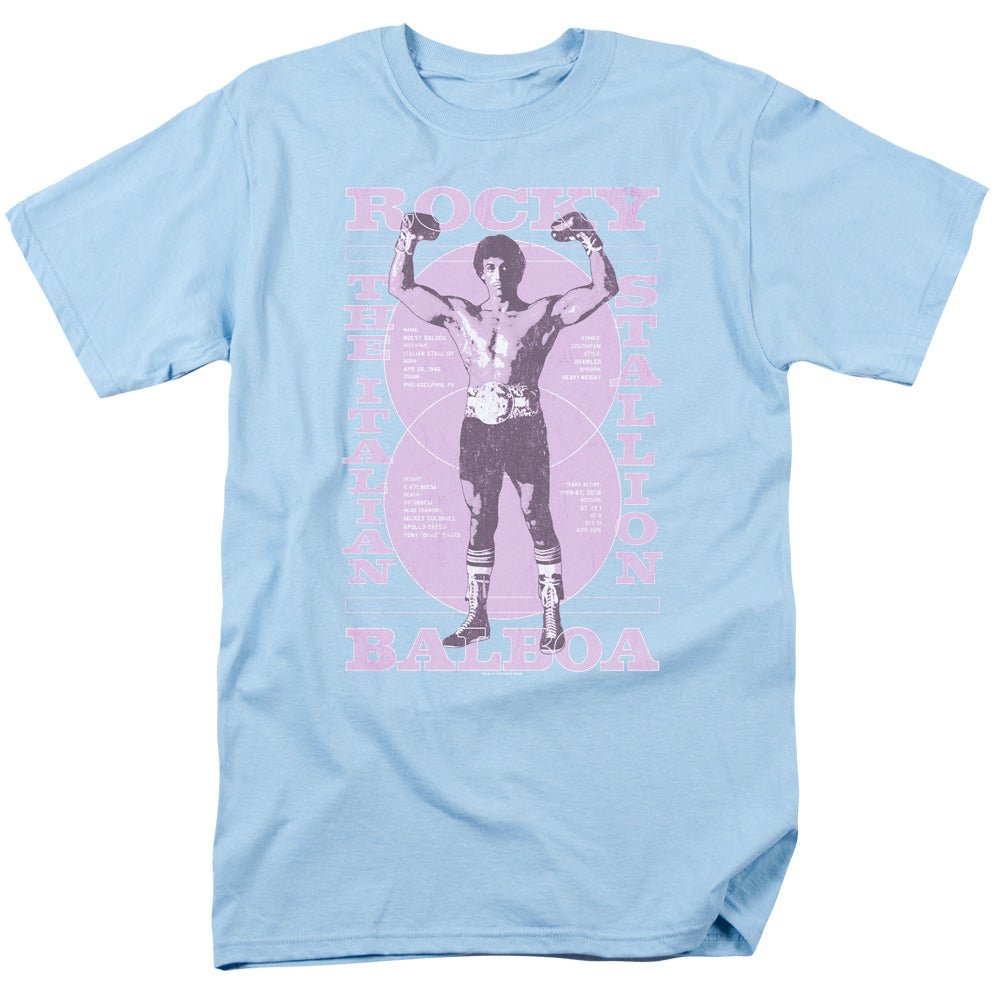 Rocky T-Shirt Flexing Light Blue Tee