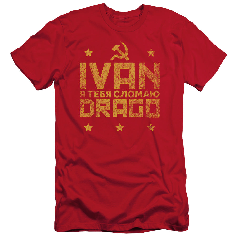 Rocky IV Slim Fit T-Shirt Ivan Drago Hammer and Sickle Red Tee