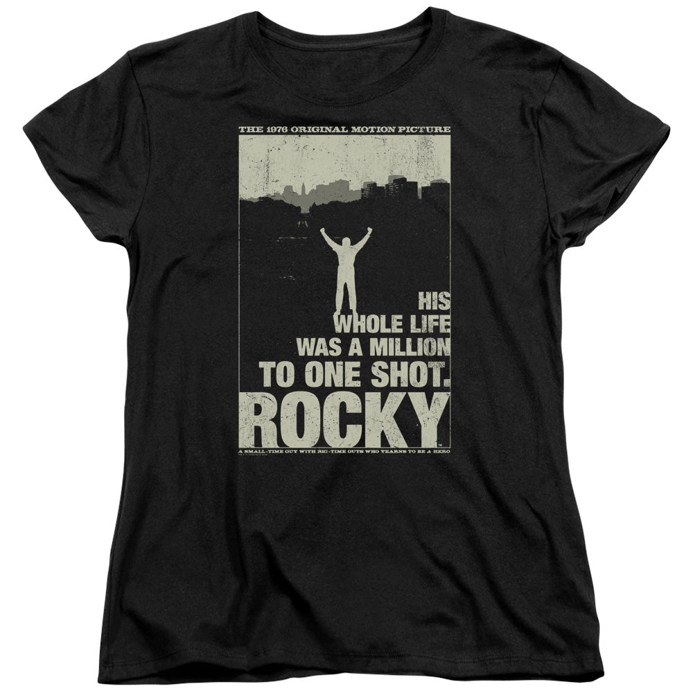 Rocky Womens T-Shirt Million to One Shot Black Tee