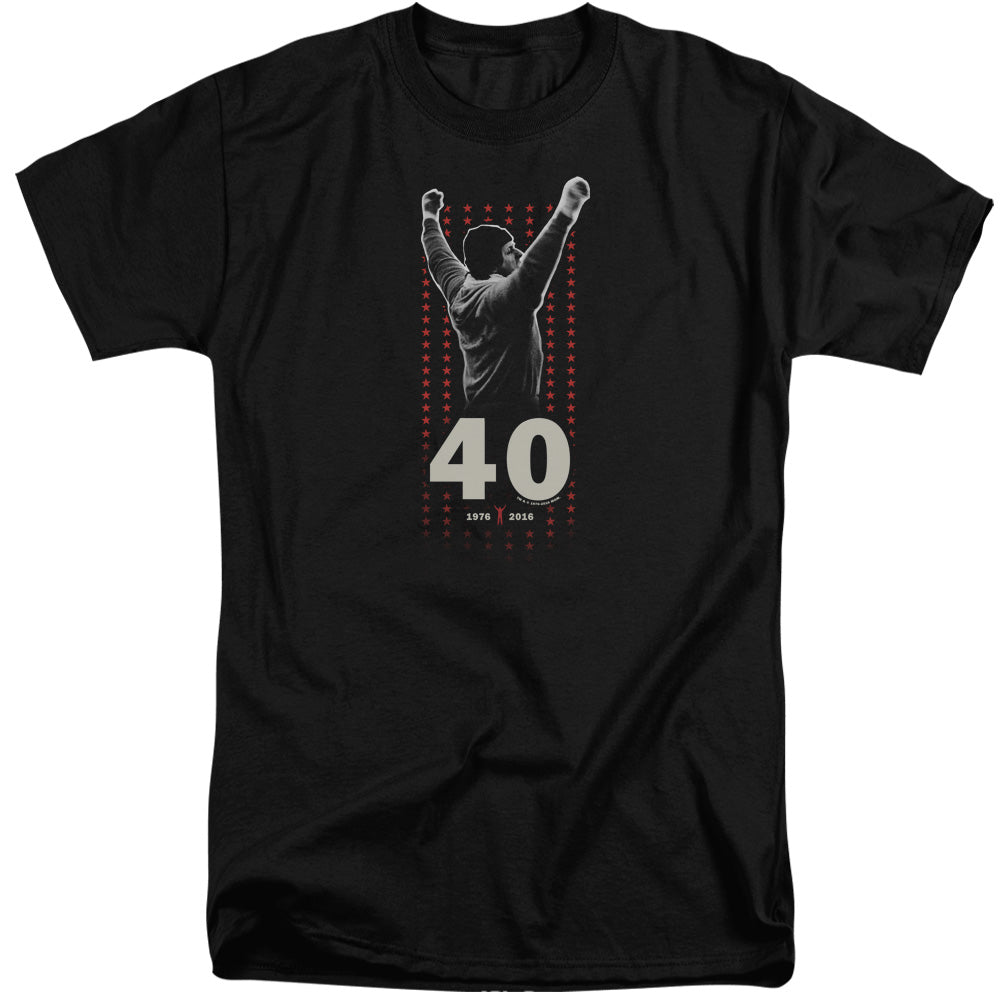 Rocky Tall T-Shirt Celebrating 40 Years Black Tee