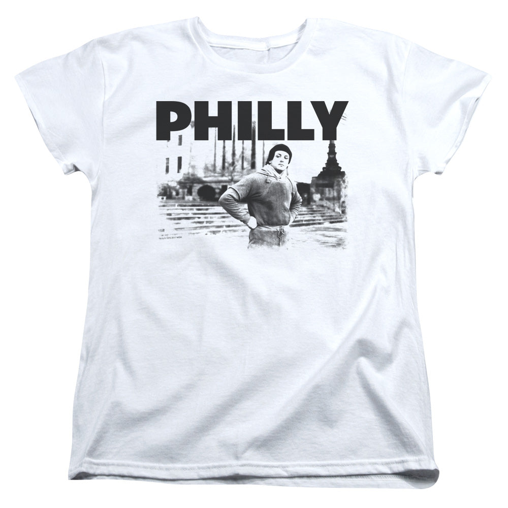 Rocky Womens T-Shirt Philly White Tee