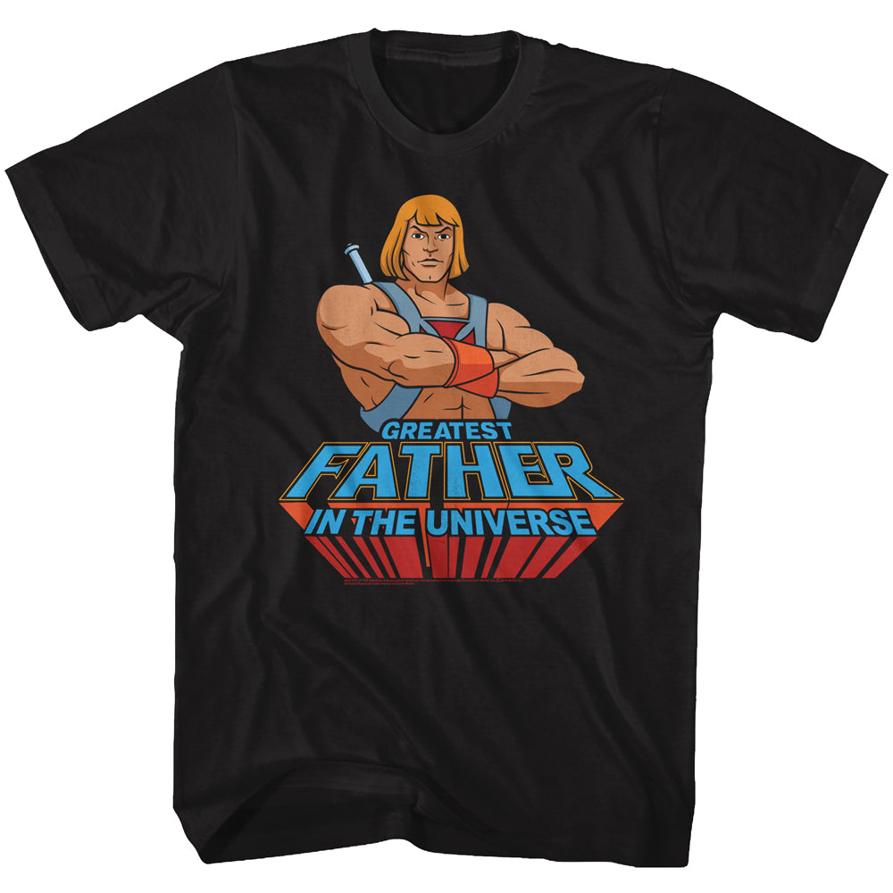 Masters of the Universe Greatest Father Adult Black Tee Shirt