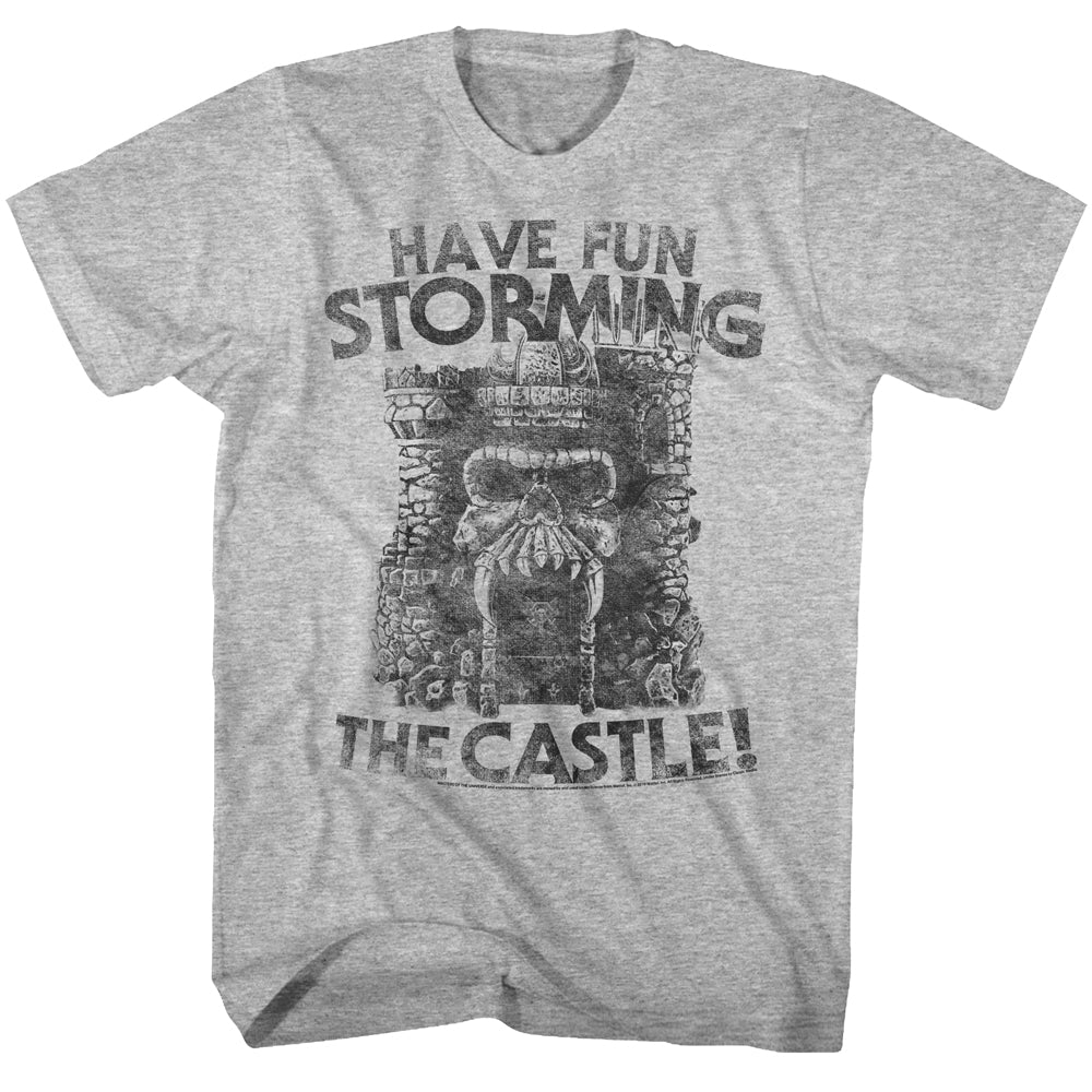 Masters of the Universe Storming the Castle Adult Grey Tee Shirt