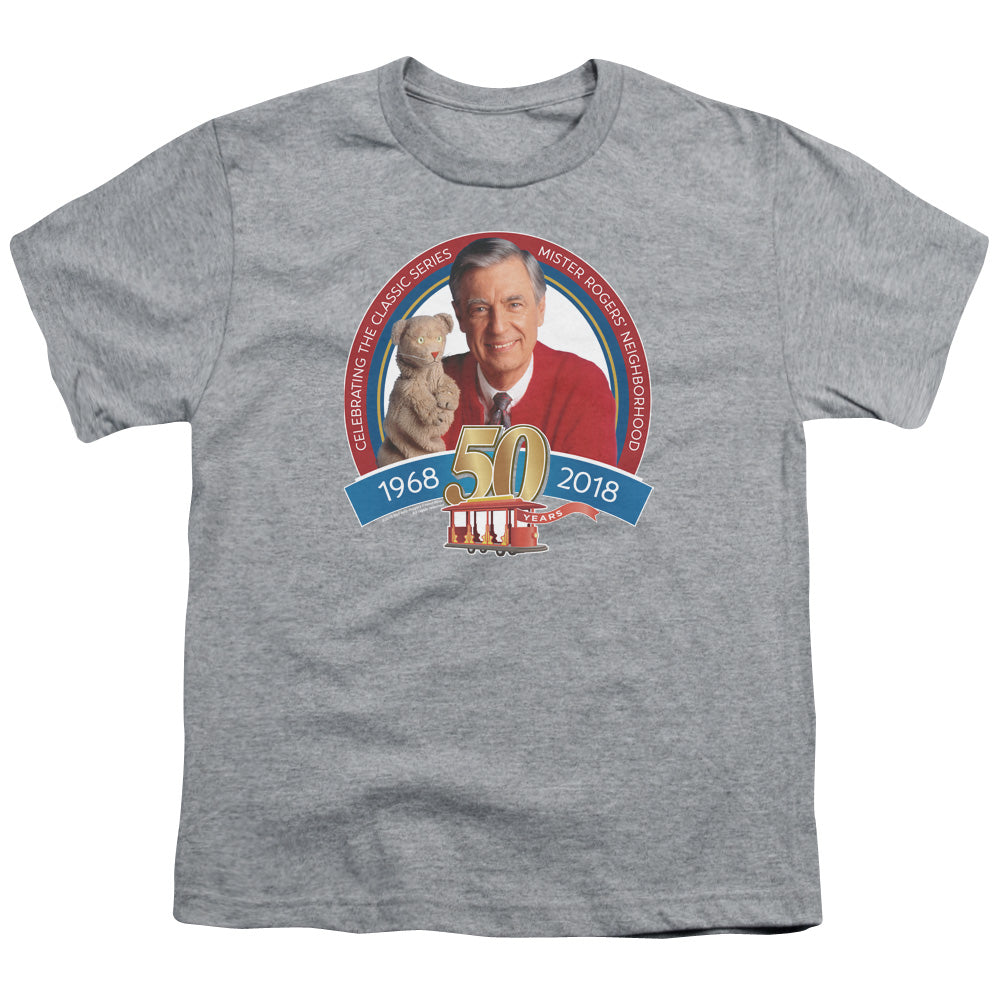 Mister Rogers Kids T-Shirt 50th Anniversary Athletic Heather Tee