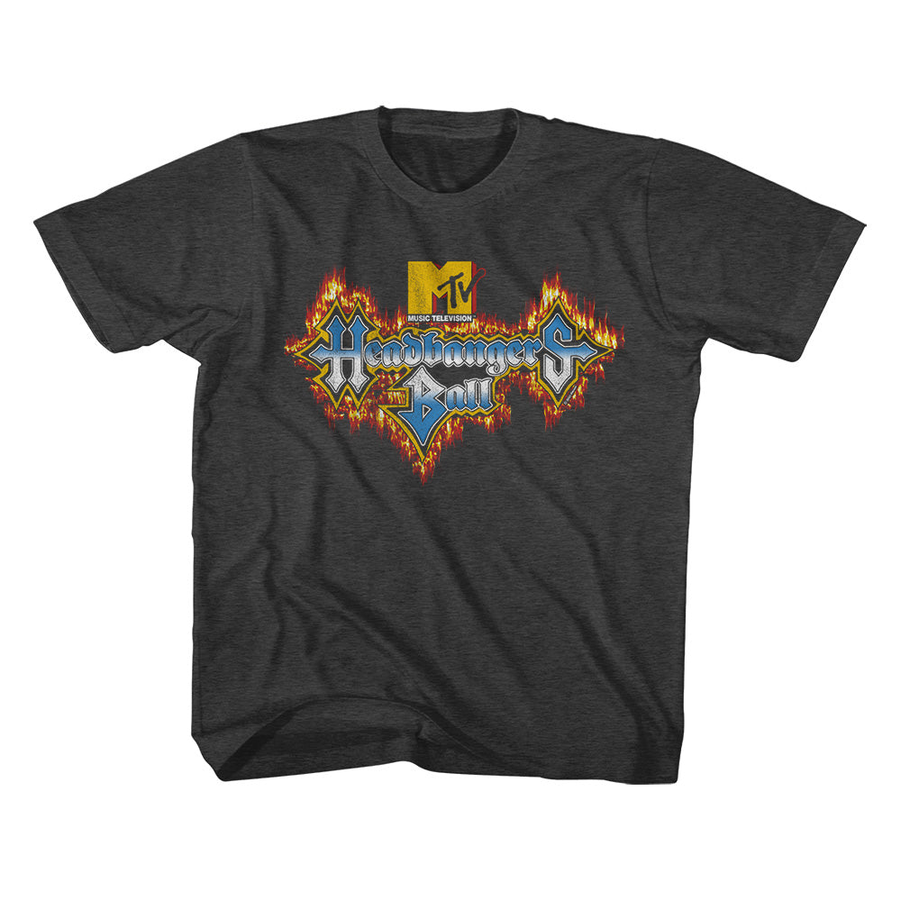 MTV Kids T-Shirt Headbangers Ball Flames Logo Tee