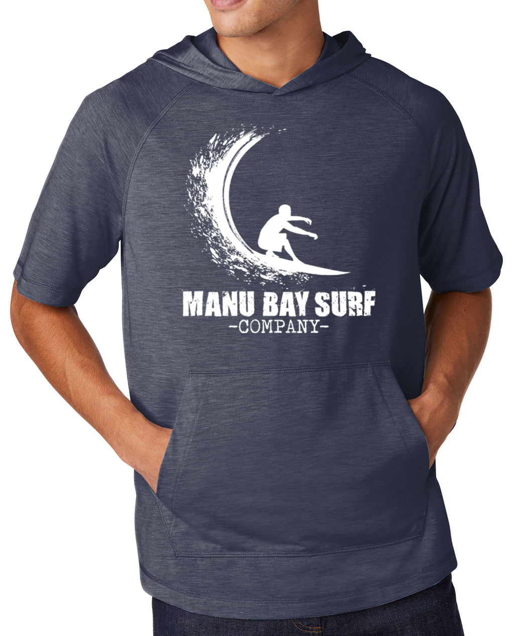 Manu Bay Surf Company WAVE Lightweight Hoodie Tee Shirt