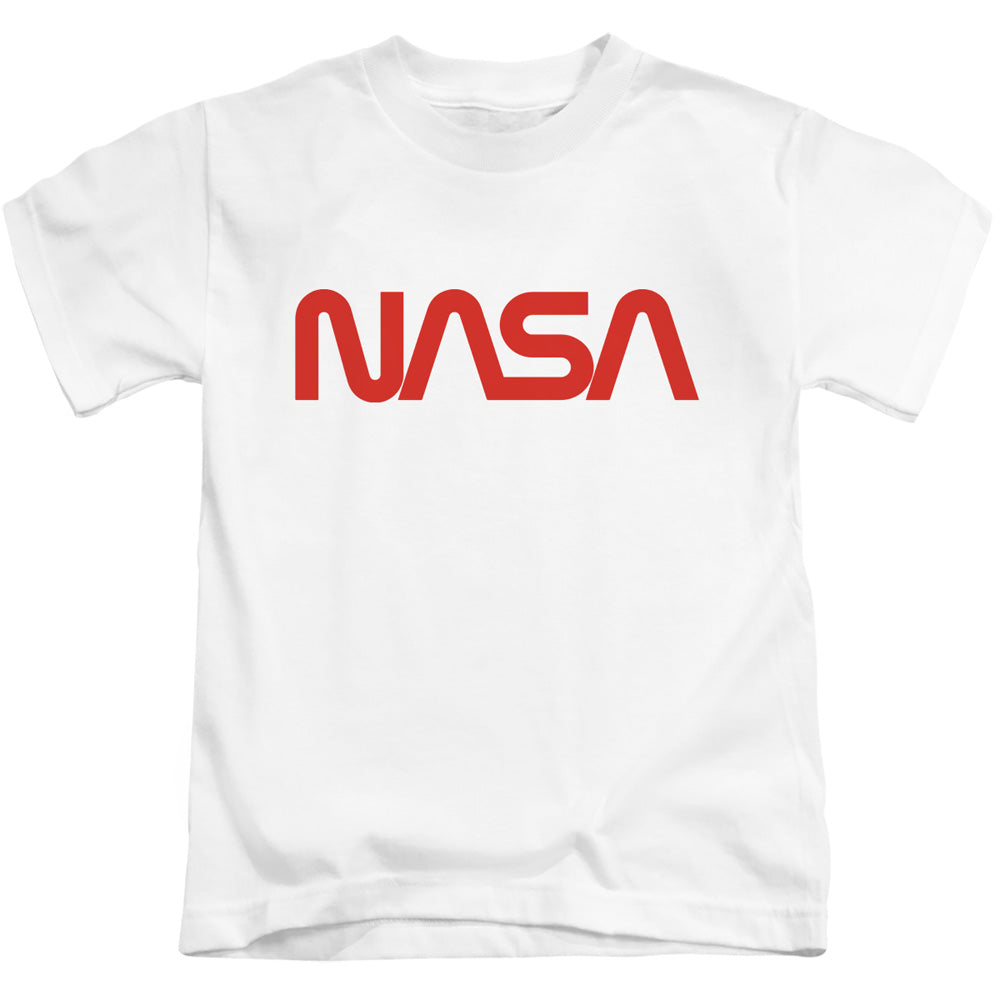 NASA Boys T-Shirt Worm Logo White Tee