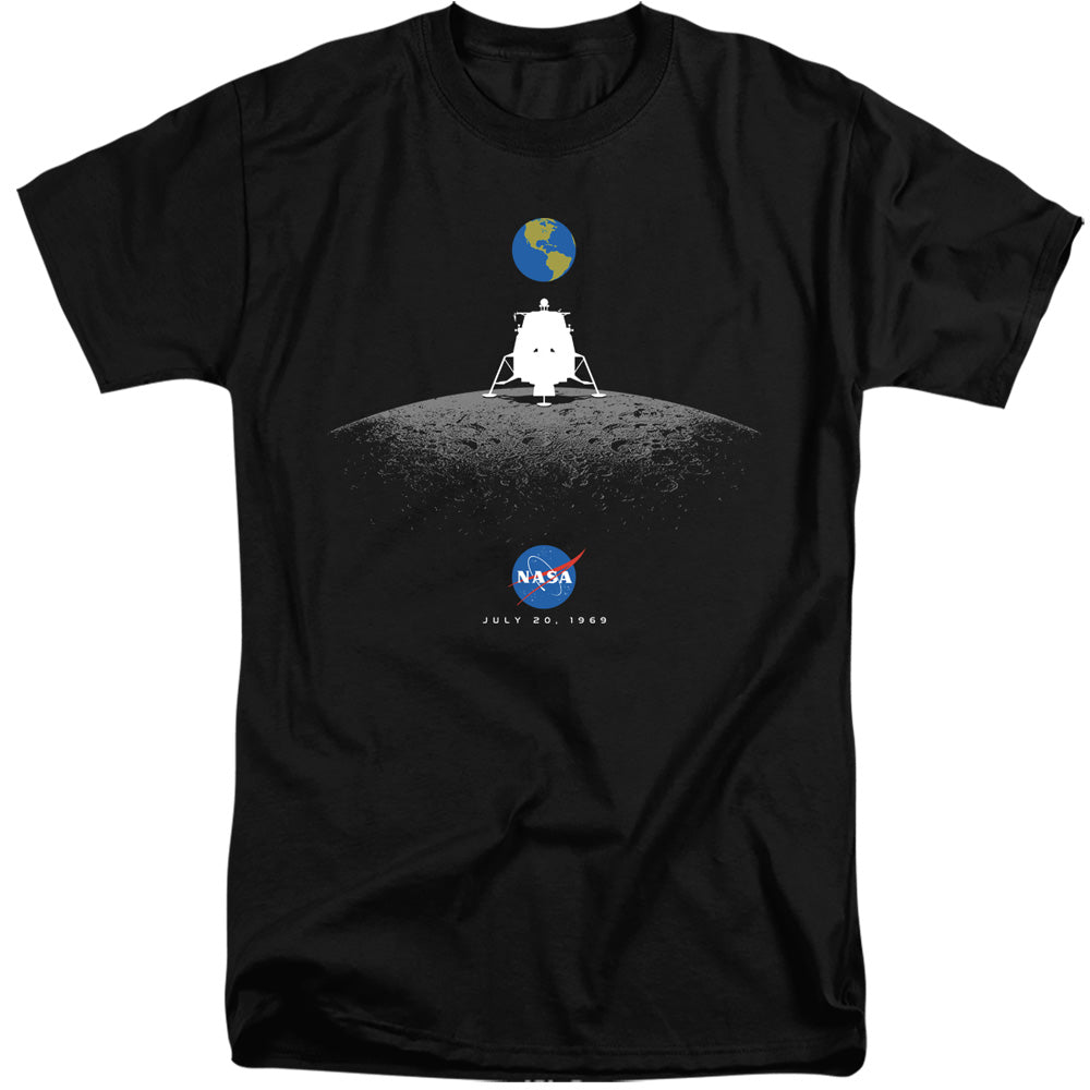 NASA Tall T-Shirt Moon Landing Black Tee