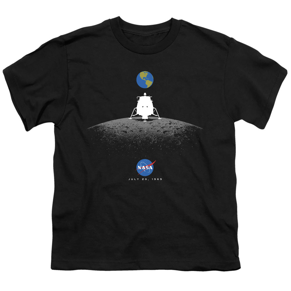 NASA Kids T-Shirt Moon Landing Black Tee