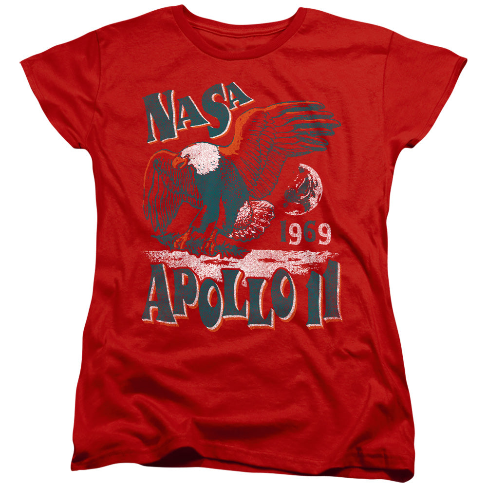 NASA Womens T-Shirt Apollo 11 Eagle Red Tee