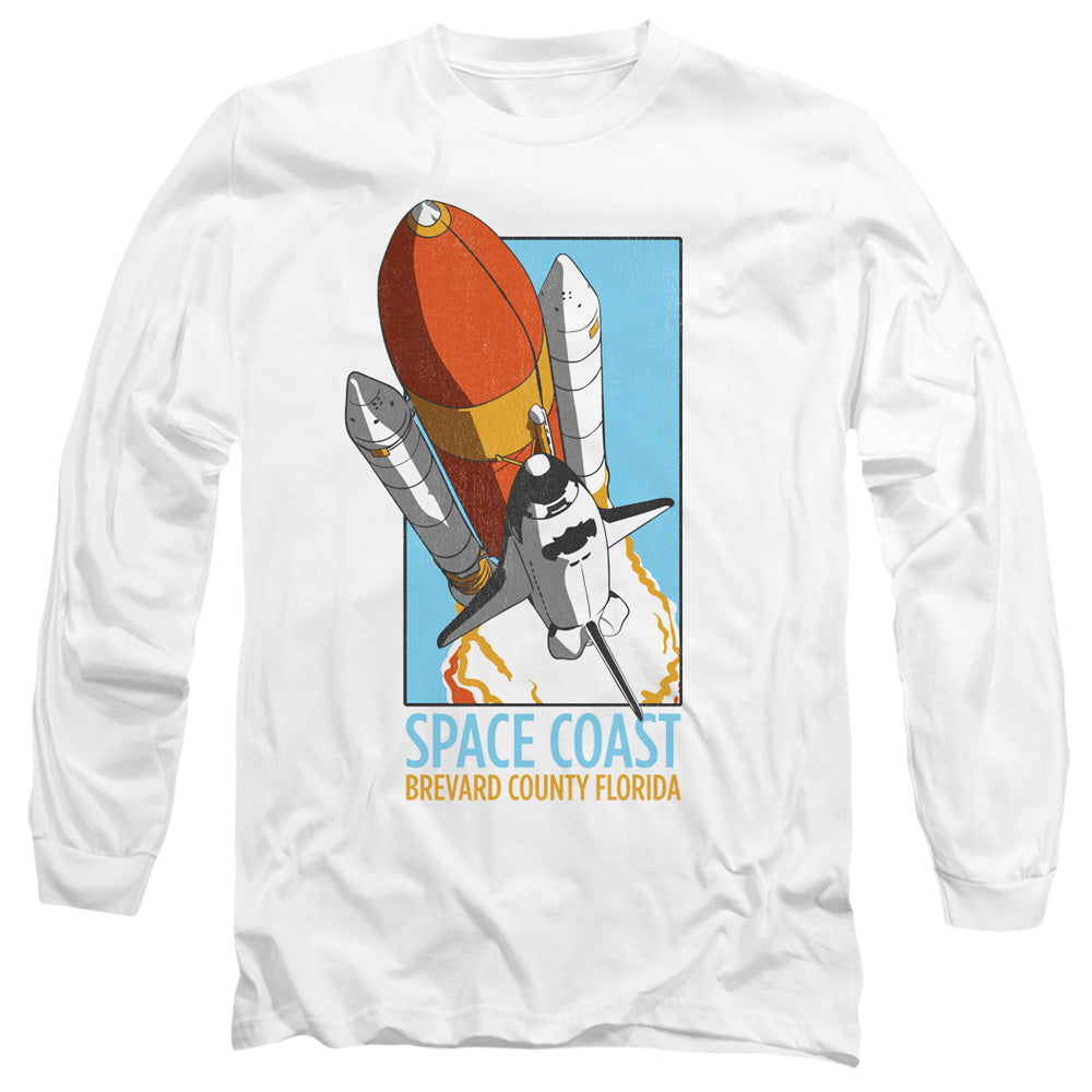 NASA Long Sleeve T-Shirt Space Coast White Tee