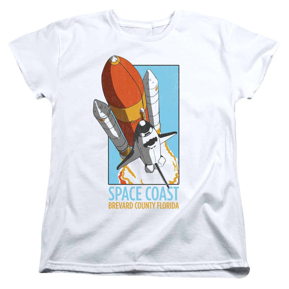 NASA Womens T-Shirt Space Coast White Tee