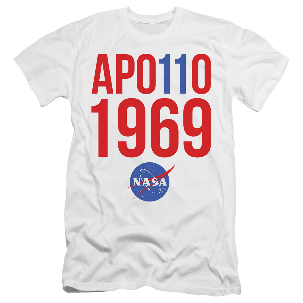 NASA Slim Fit T-Shirt Apollo 11 1969 White Tee