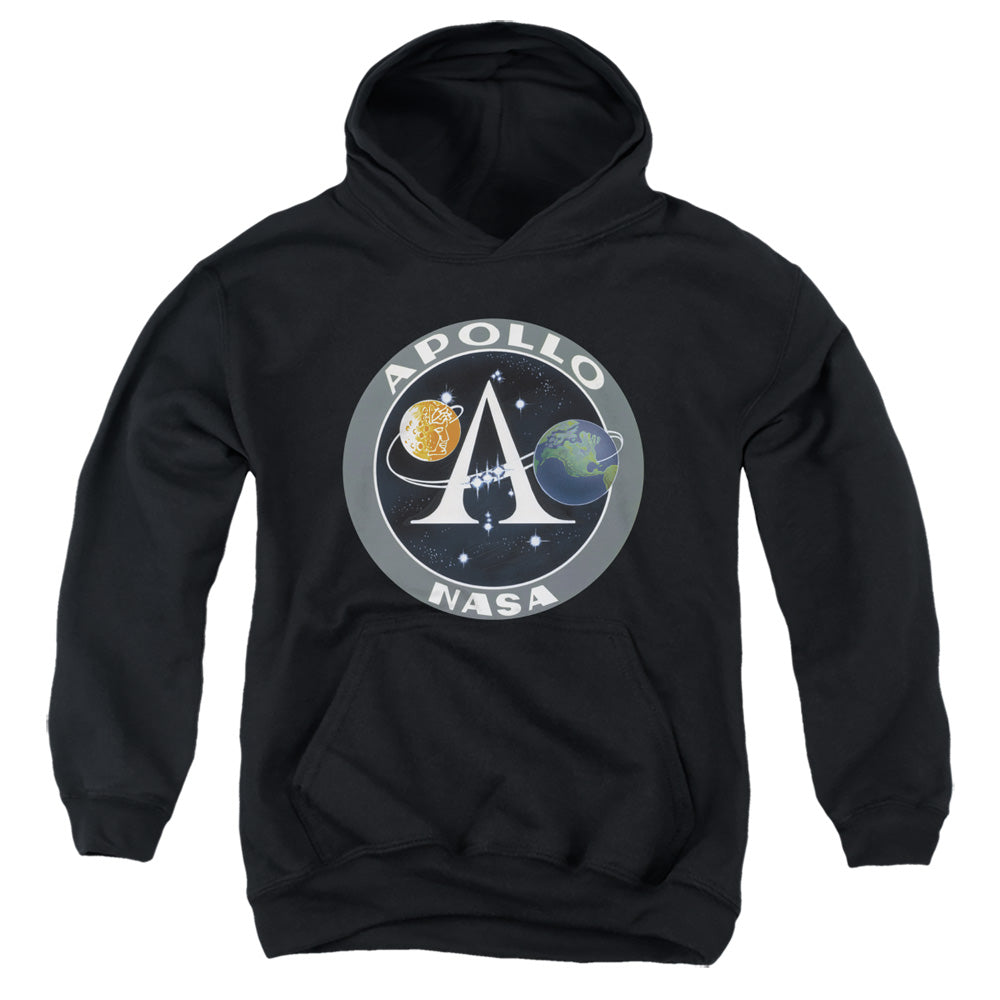 NASA Kids Hoodie Apollo Mission Patch Black Hoody