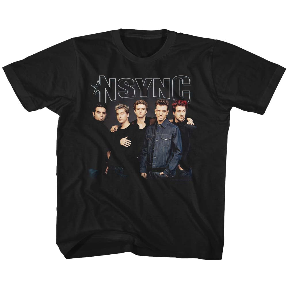 NSYNC Kids T-Shirt Group Shot Black Tee