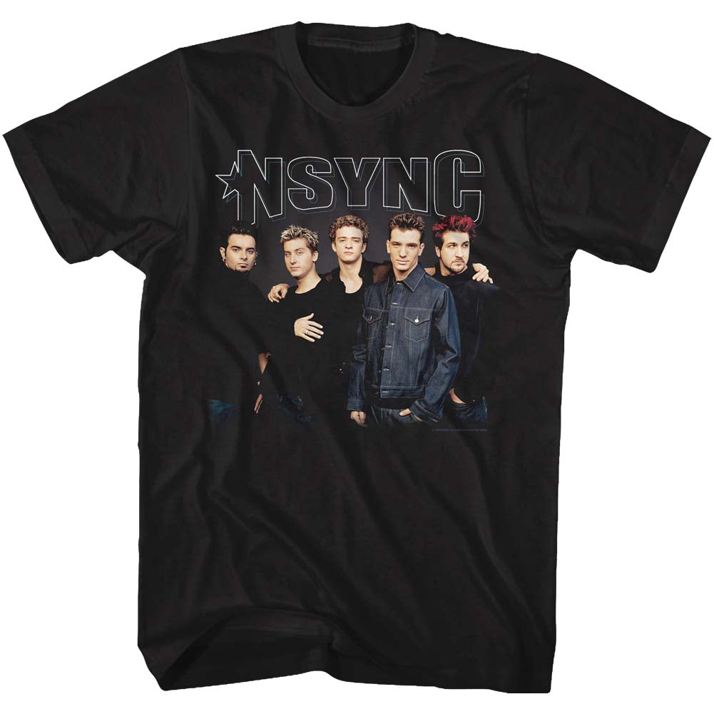 NSYNC T-Shirt Group Shot Black Tee