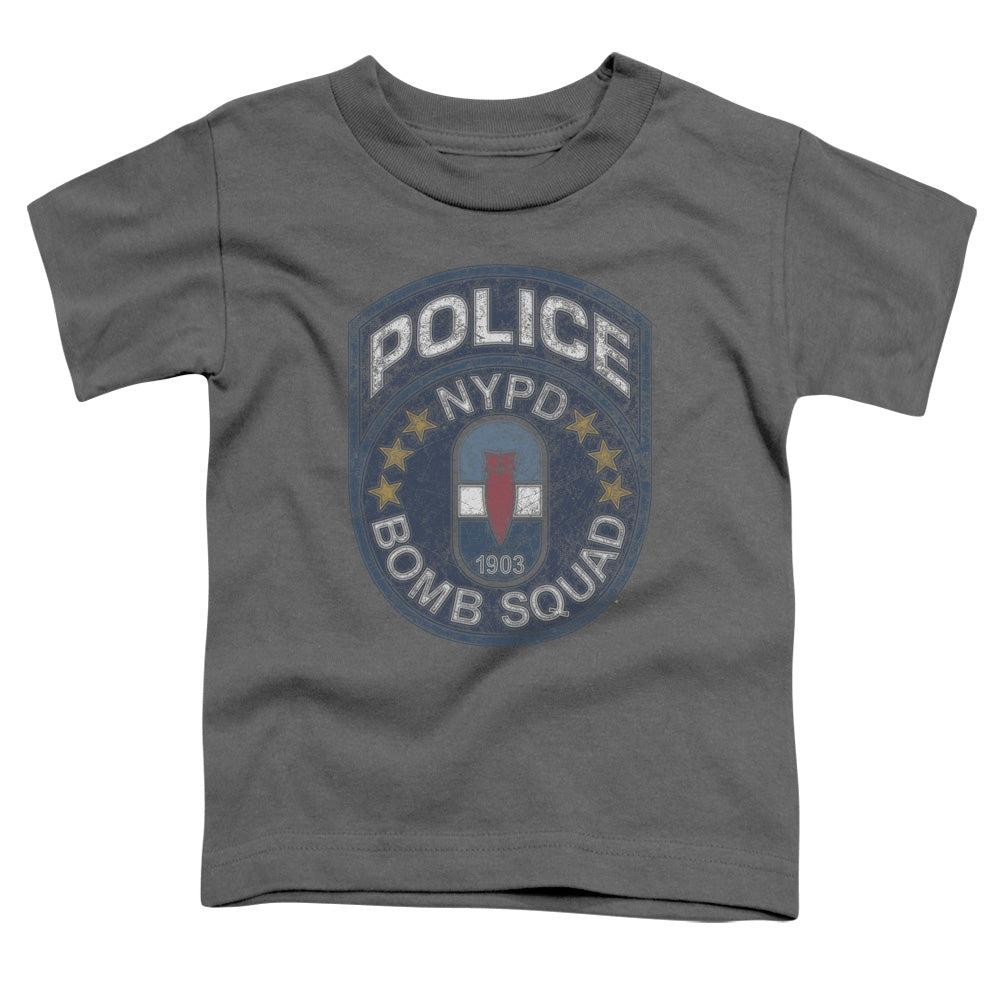 NYPD Toddler T-Shirt Police Bomb Squad Charcoal Tee