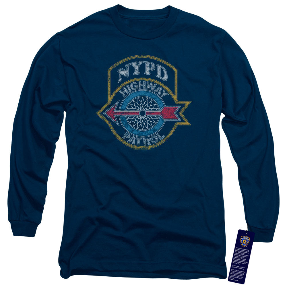 NYPD Long Sleeve T-Shirt Highway Patrol Navy Tee