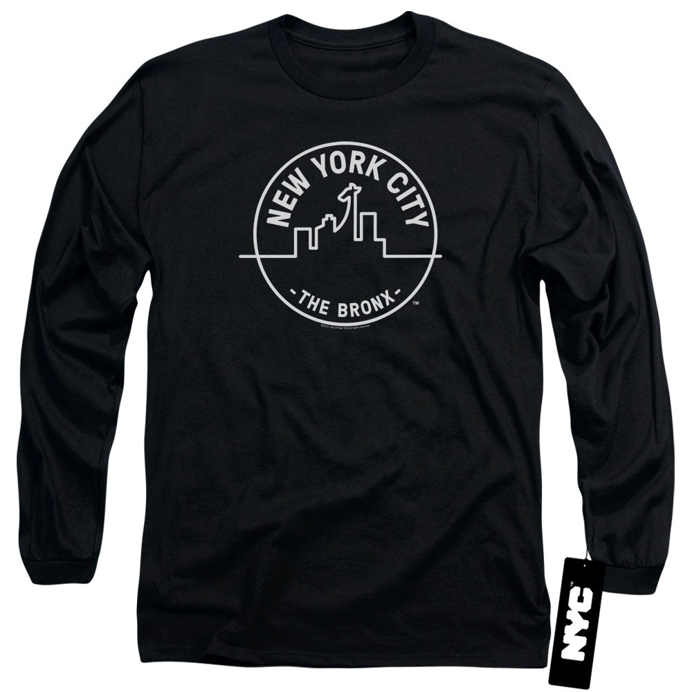 NYC Long Sleeve T-Shirt New York City The Bronx Black Tee