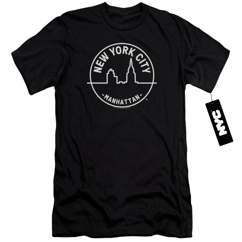 NYC Slim Fit T-Shirt New York City Manhattan Black Tee