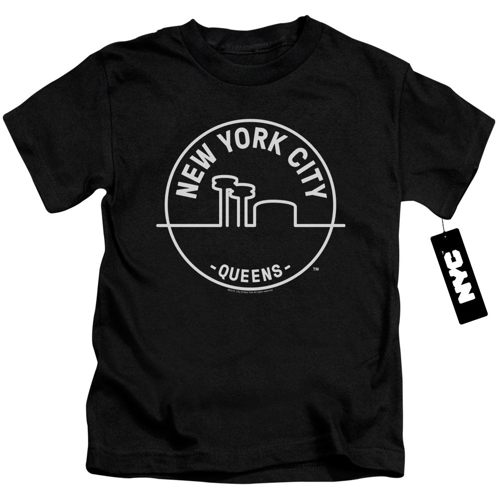 NYC Boys T-Shirt New York City Queens Black Tee
