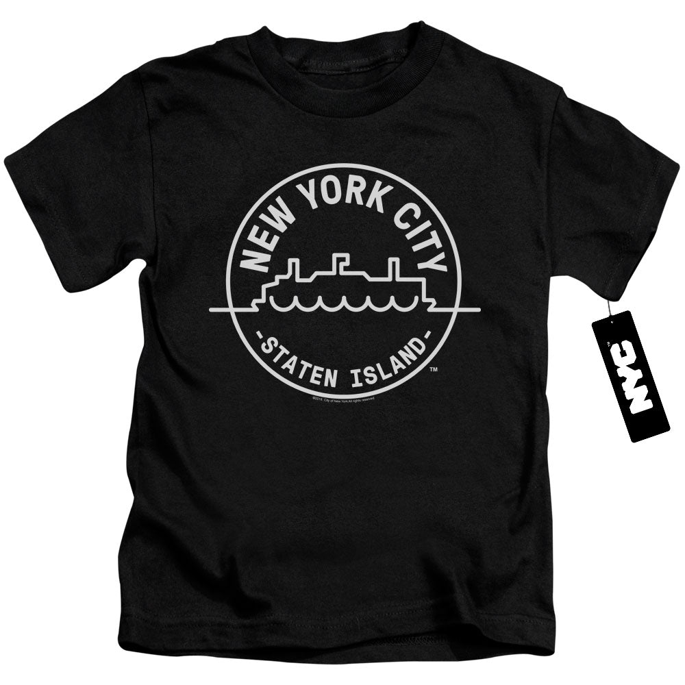 NYC Boys T-Shirt New York City Staten Island Black Tee
